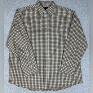 5.11‎ Tactical Series Shirt Mens XL Gray Brown Plaid Button Up Long Sleeve Lined